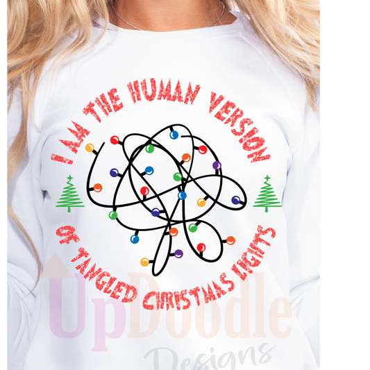 HUMAN VERSION OF TANGLED CHRISTMAS LIGHTS DTF transfers