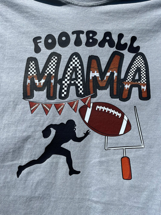 Football Mama on grey Comfort Colors T-shirt