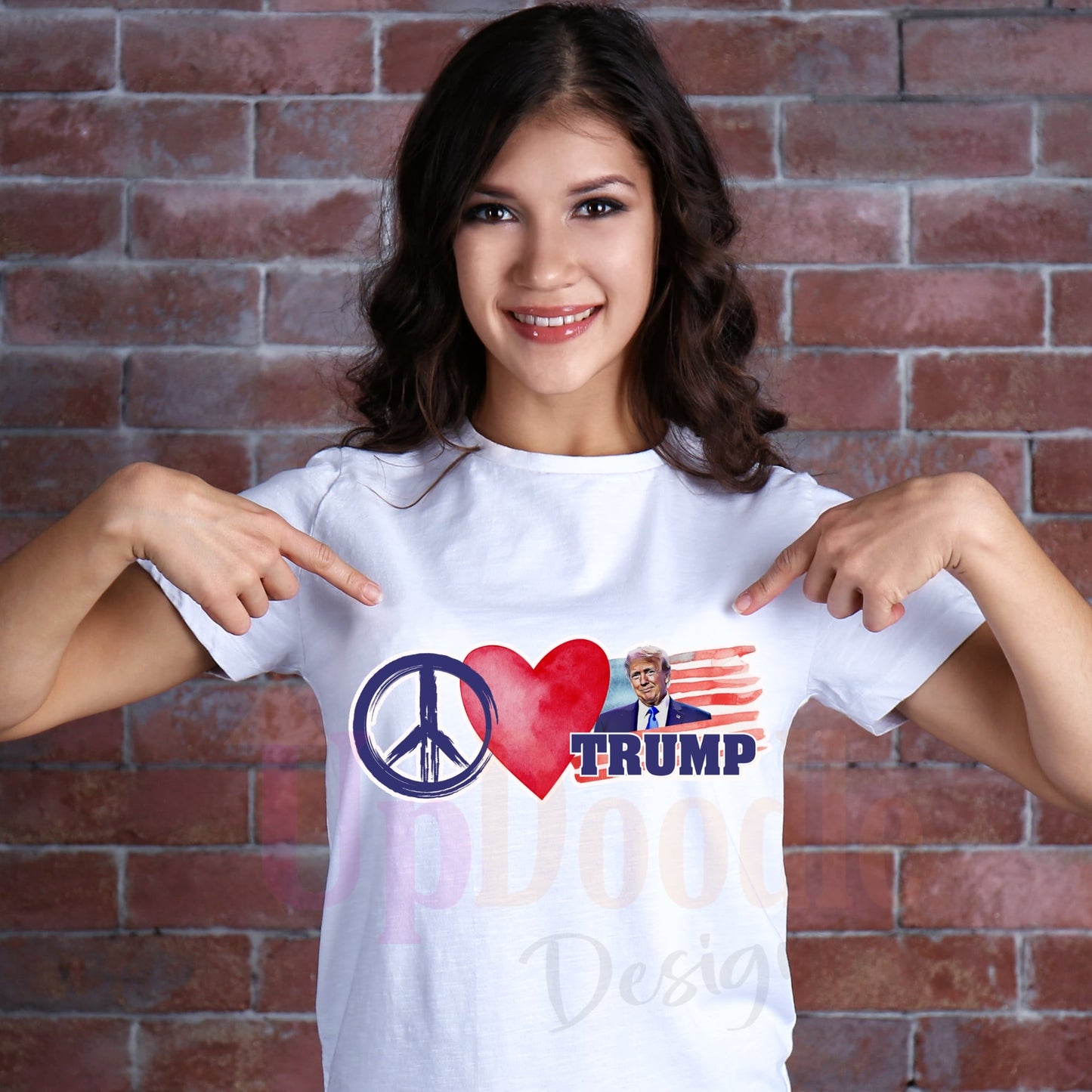 1591 Peace Love Trump Sublimation/DTF Transfer