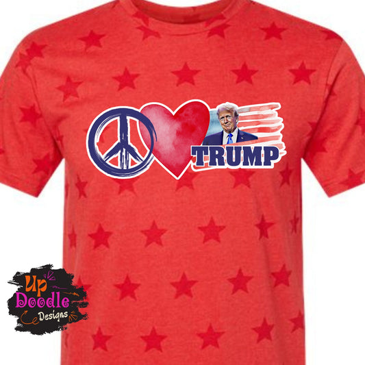 1591 Peace Love Trump Sublimation/DTF Transfer