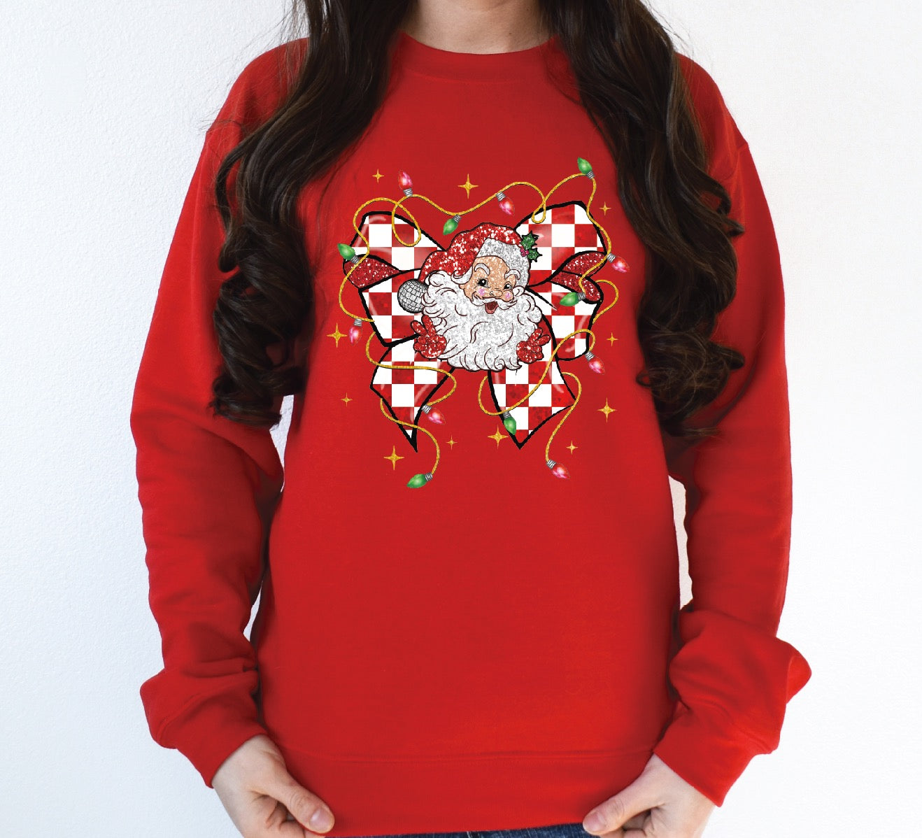 3027 Santa with checkered croquette DTF/Sublimation Transfers