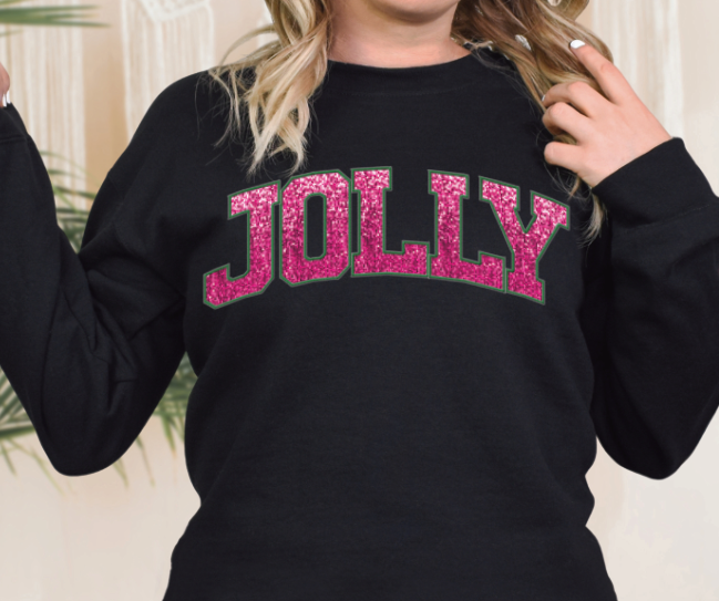 Jolly Pink Glitter DTF transfers