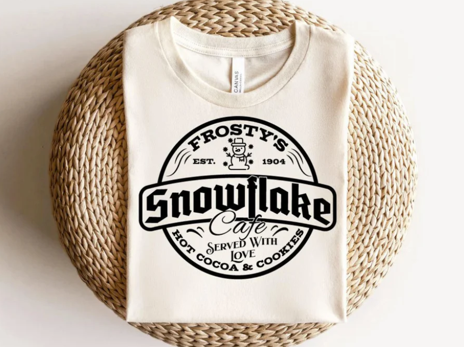 SS224 Snowflake Cafe Screen Print