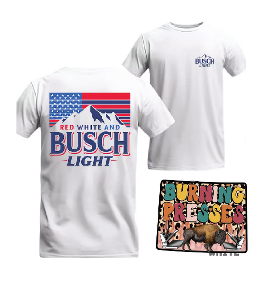 Red White and B Beer DTF/Sublimation Transfers