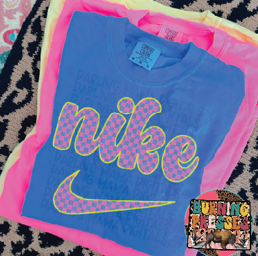 Checkered Swoosh DTF Transfer