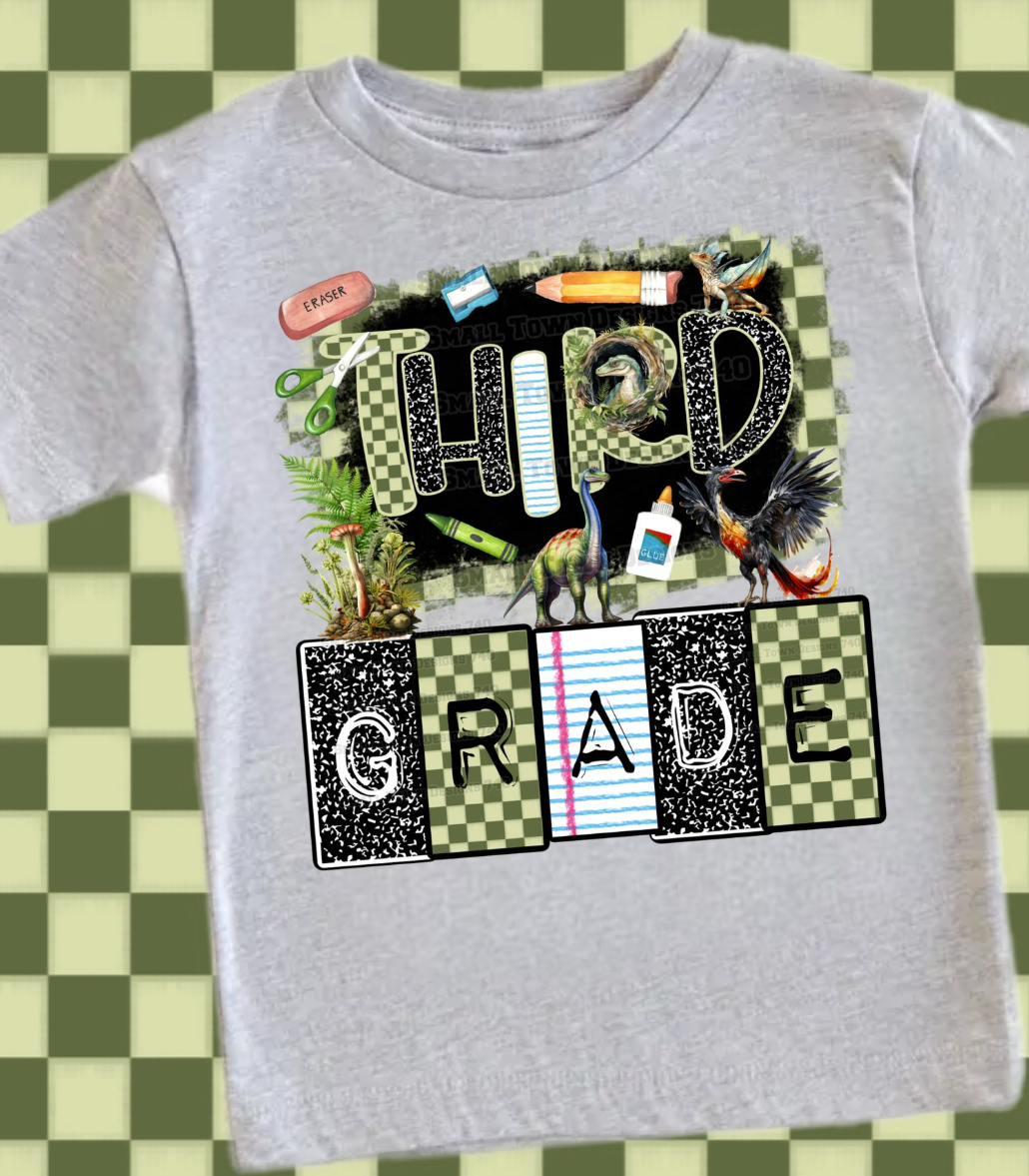 Back to School Grade Shirts DTF Transfers