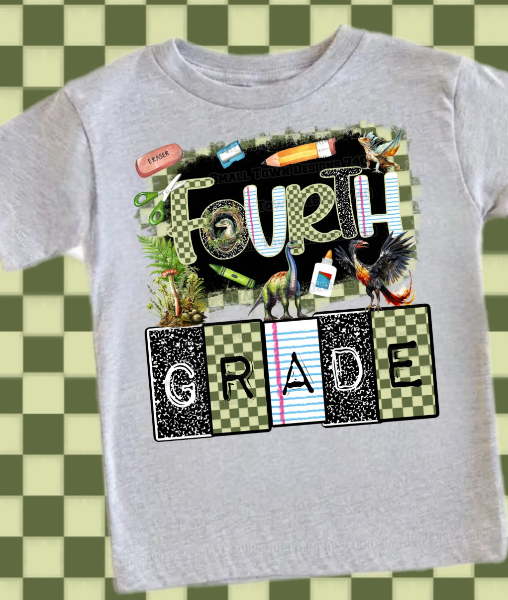 Back to School Grade Shirts DTF Transfers