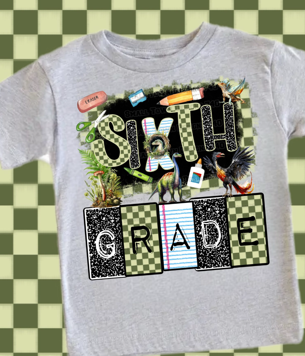 Back to School Grade Shirts DTF Transfers