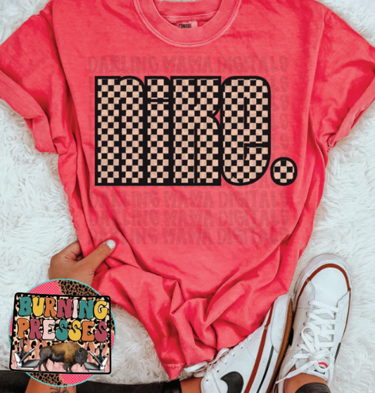 Checkered DTF Transfer