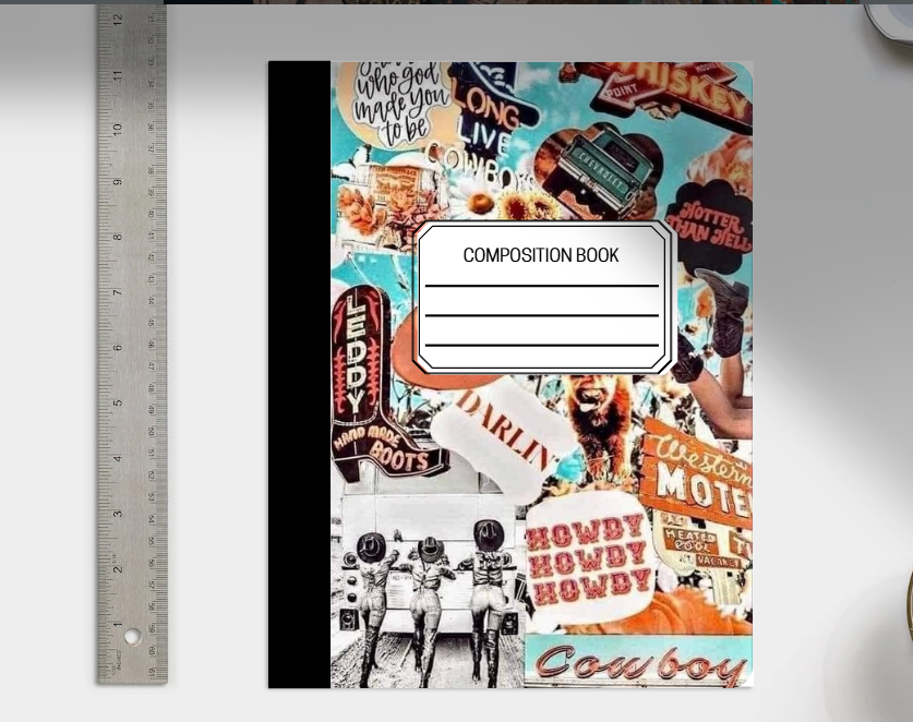 Cowboy Composition Notebook or Print do It yourself