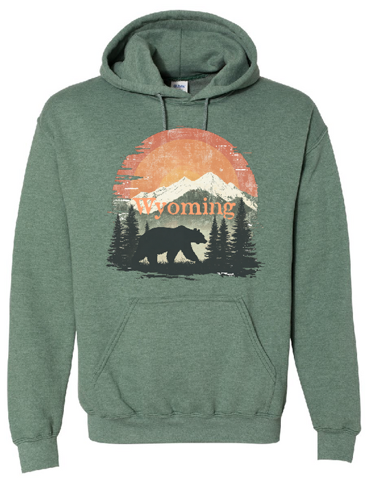 Wyoming MTN bear Hoodie