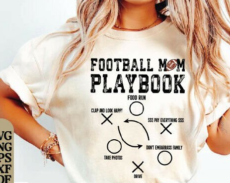 Mom Football Playbook DTF Transfer