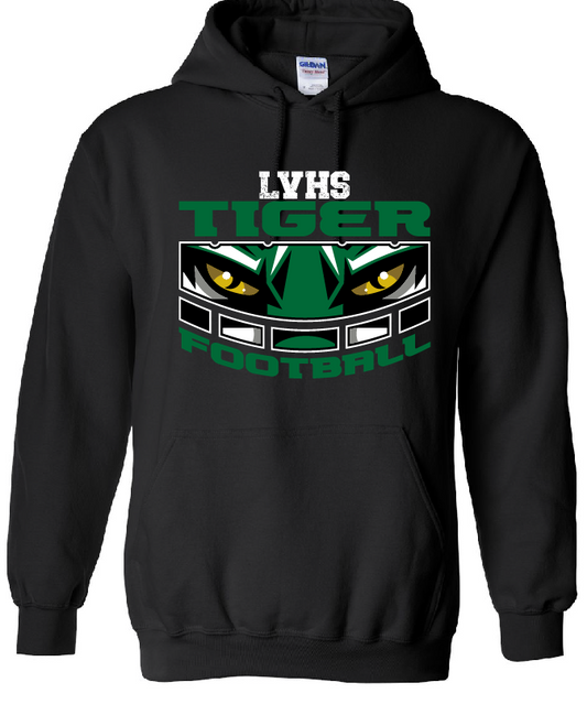 LVHS Tiger Football Hoodie in black