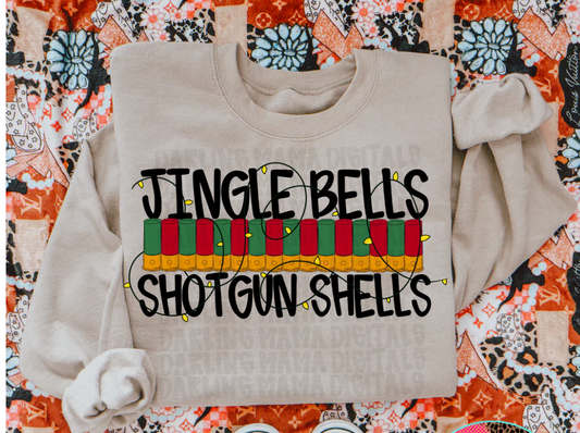 Jingle Bells Shotgun Shells DTF Transfer