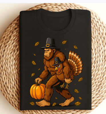 Big Foot Turkey DTF Transfer