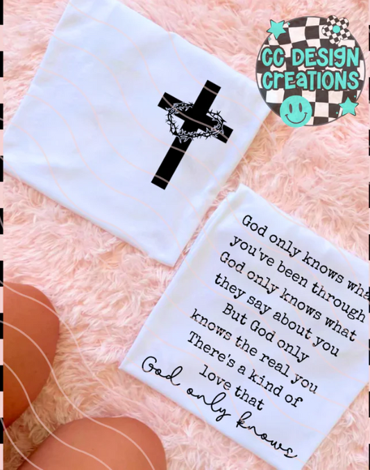 God only knows Pocket and Back DTF Transfer