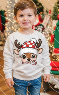 Reindeer boy or girl DTF Transfer