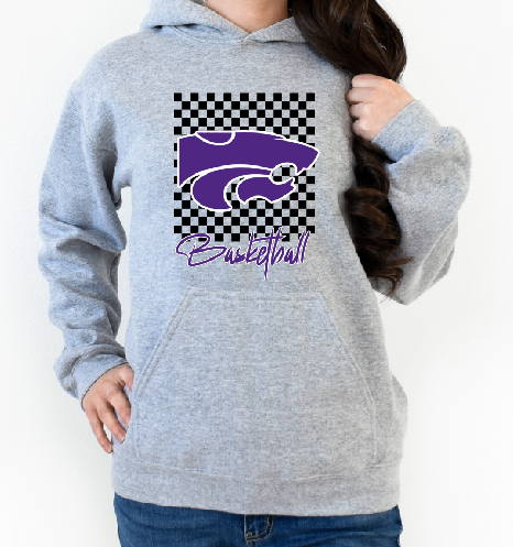 Wildcat Checkered Basketball DTF Transfer