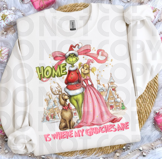 Home is where my Grinches are DTF Transfer