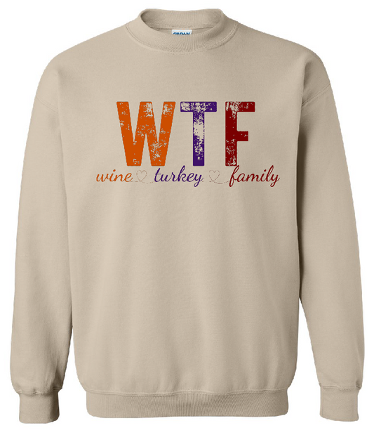 WTF WINE TURKEY FAMILY DTF transfers