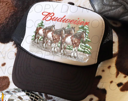 Christmas beer horses DTF Transfer