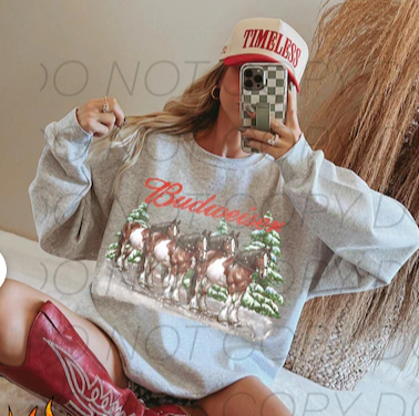 Christmas beer horses DTF Transfer