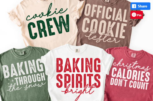 Christmas Baking, choose your favorite DTF Transfer