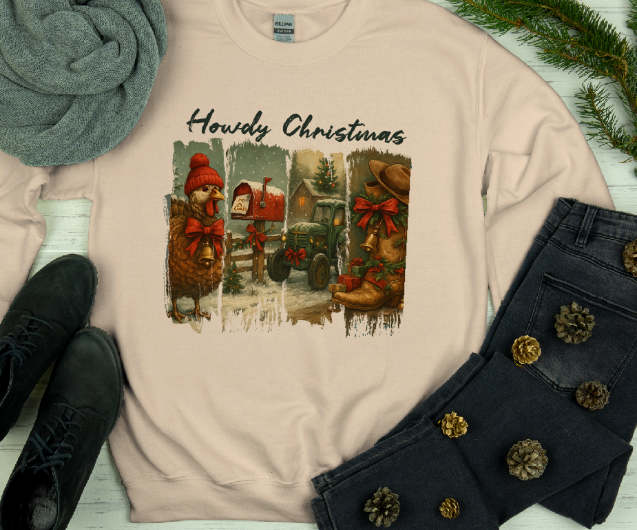 Howdy Christmas DTF Transfer