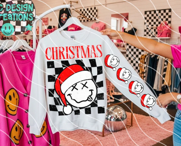 Smiley with sleeve and 2 choices DTF Transfer