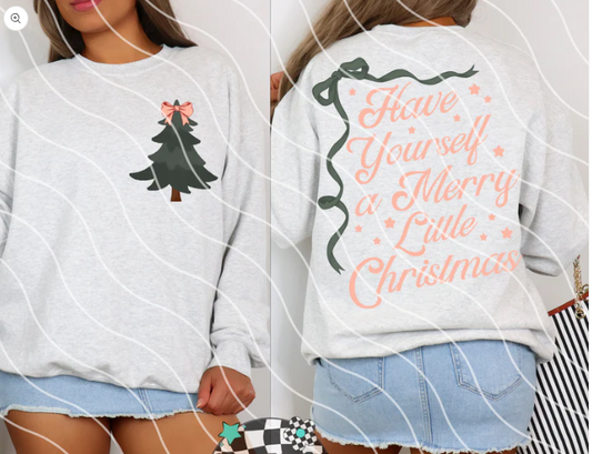 Have yourself a merry little Christmas with front tree DTF Transfer