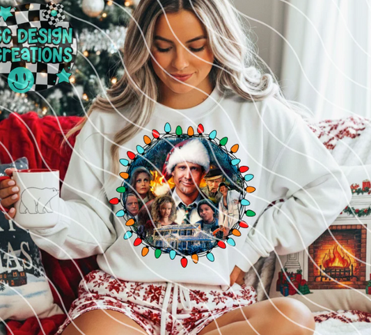 Christmas Vacation with lights DTF Transfer