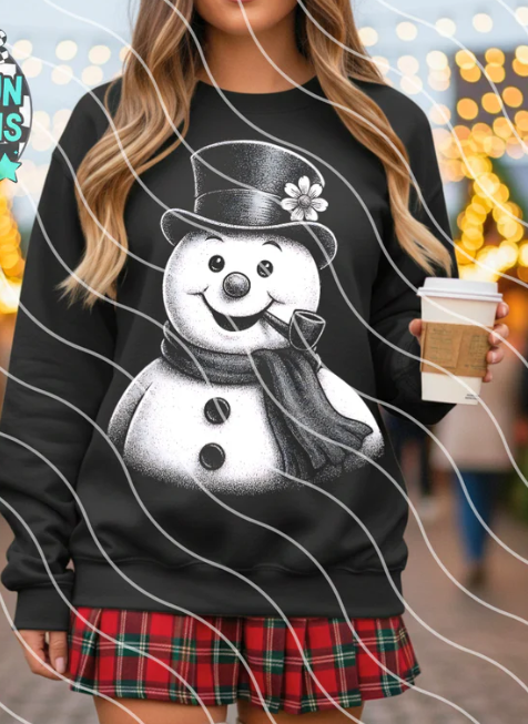 Chirstmas movie black and white DTF Transfer