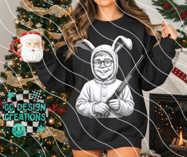 Movie actor black and white Christmas DTF Transfer