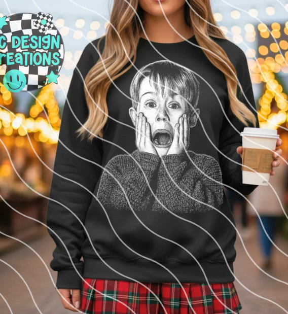 Movie actor black and white Christmas DTF Transfer