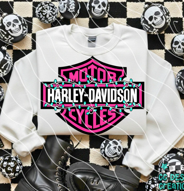 Motorcycle Christmas four choices DTF Transfer