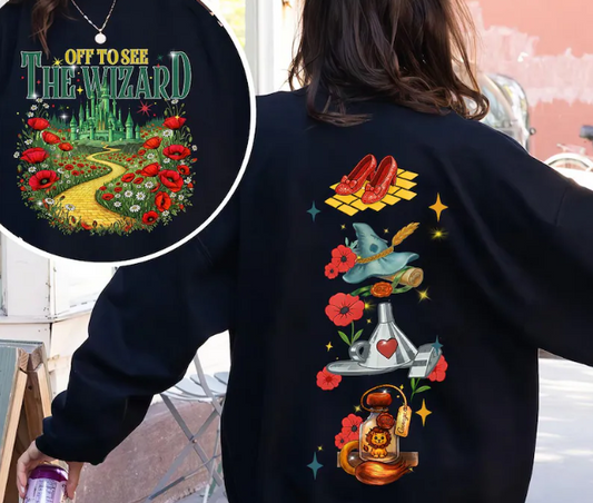 The yellow brick road front and back DTF Transfer