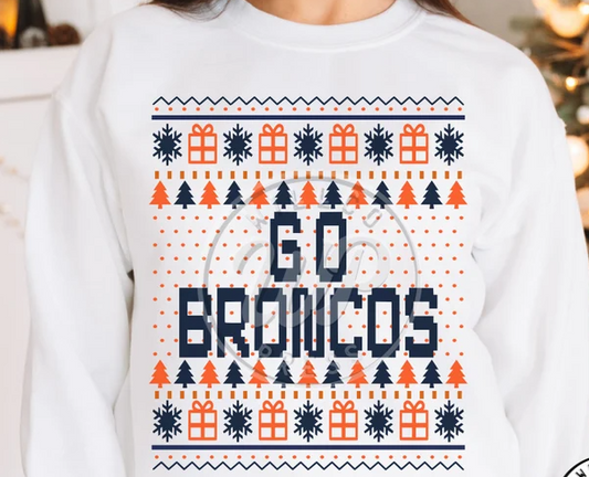 Denver Christmas Sweater DTF Transfer
