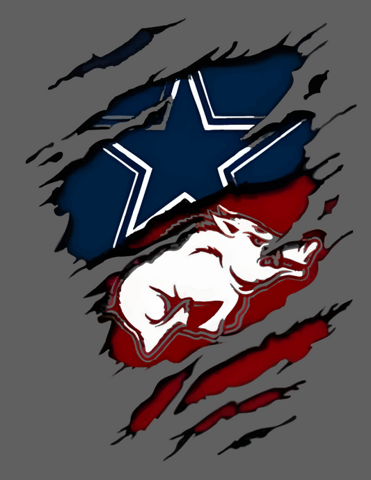 Football star/hog DTF Transfer