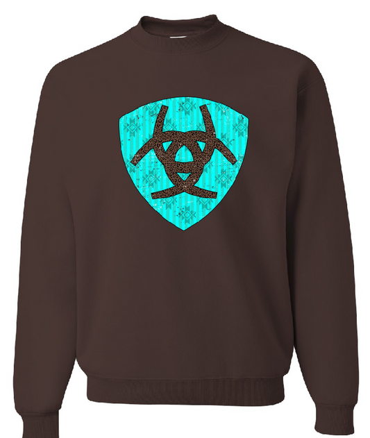 Turquoise A design DTF Transfer