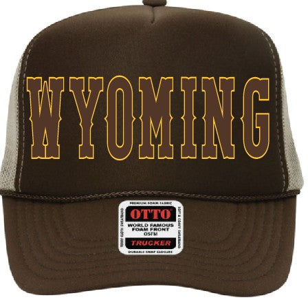Wyoming Varsity Trucker Hat Choose your color