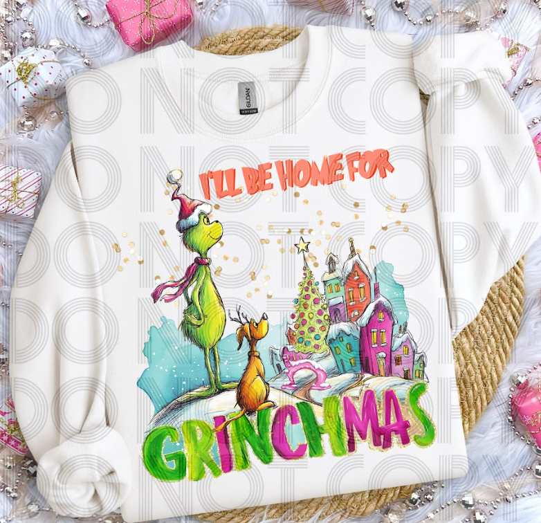 I'll be home for Christmas DTF Transfer