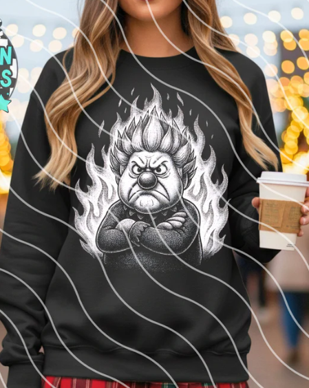 Chirstmas movie black and white DTF Transfer