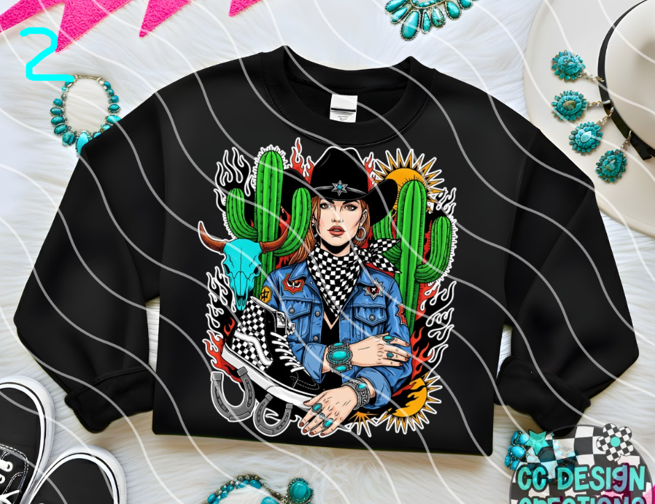 Western checkered, choose your favorite DTF Transfer