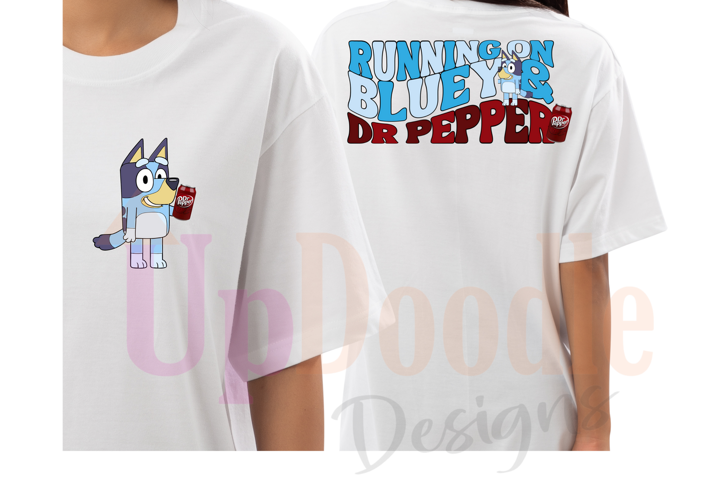 RUNNING ON BLUEY & DR PEPPER SAYINGS TEACHER DTF Transfer