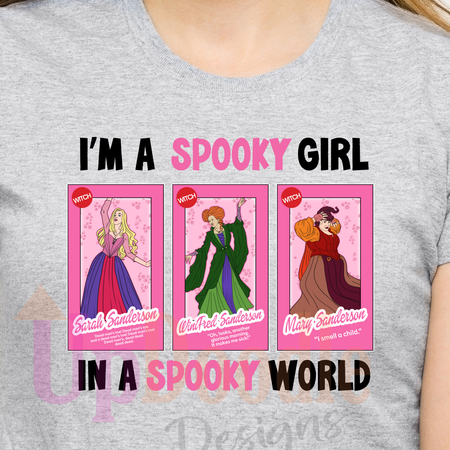 SPOOKY GIRL SPOOKY WORLD HOCUS POCUS BARBIE Halloween DTF transfers