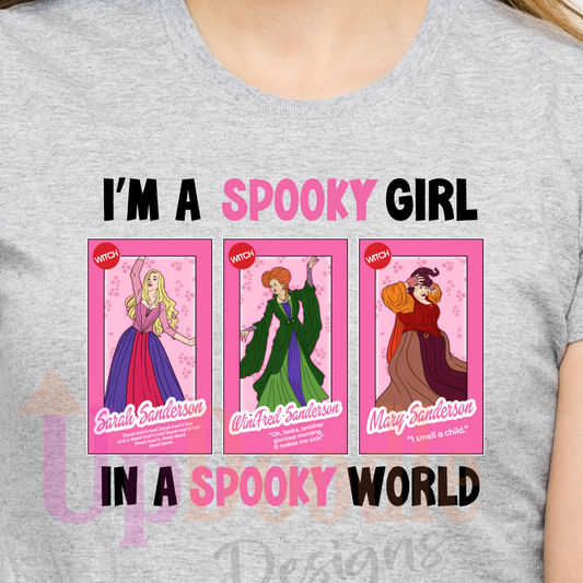 SPOOKY GIRL SPOOKY WORLD HOCUS POCUS BARBIE Halloween DTF transfers