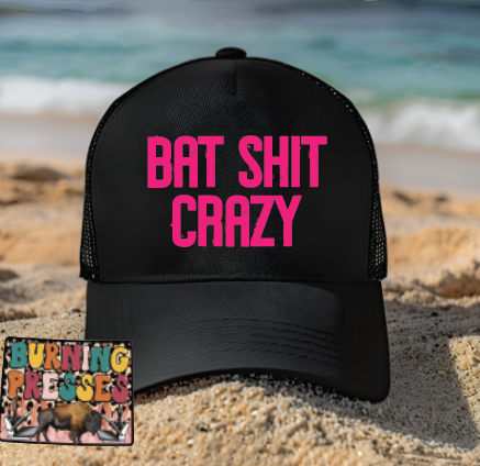 1742 Bat shit crazy Hat DTF