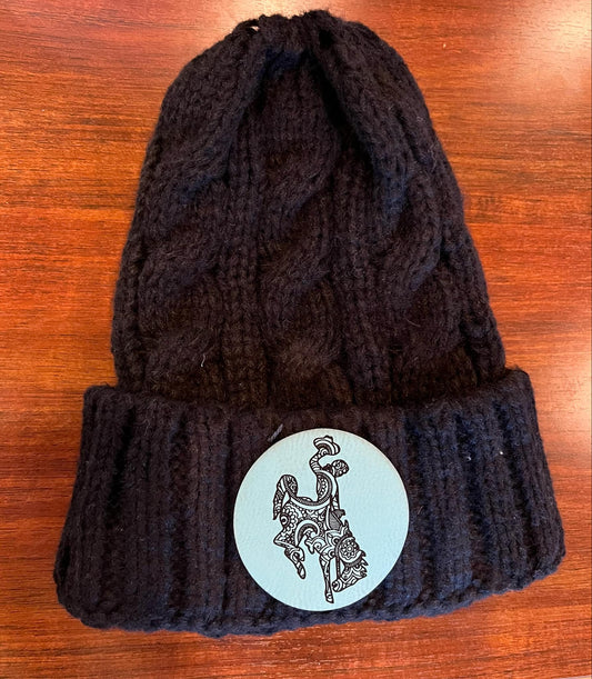 Wyoming Black Beanie