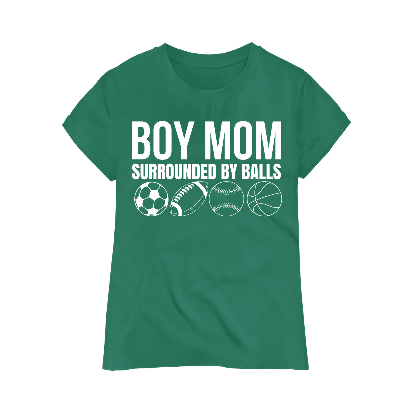 Boy Mom surrounded by balls  DTF Transfer