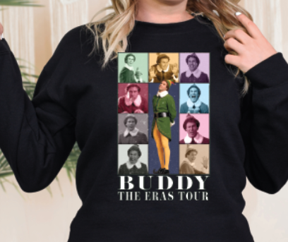 The Buddy Tour in White or Black Writing DTF transfers